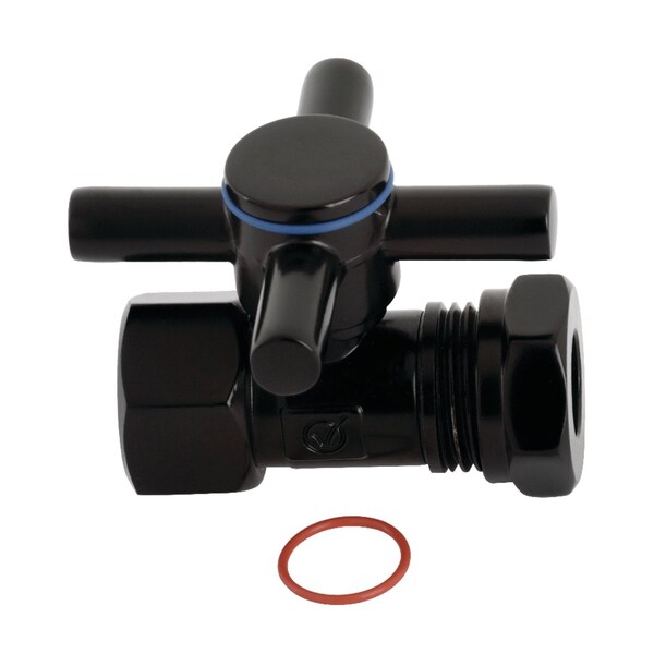 Concord 1/2" IPS x 1/2" or 7/16" Slip Joint Straight Valve, Black